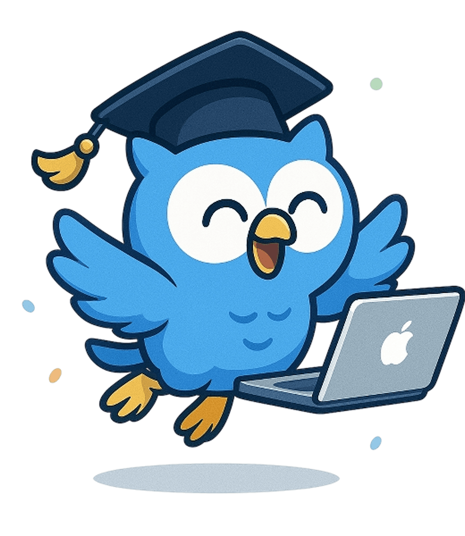 owl with macbook